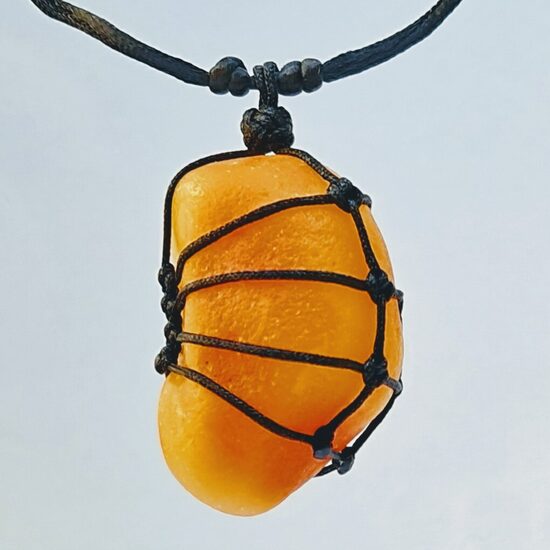 Amber between wings