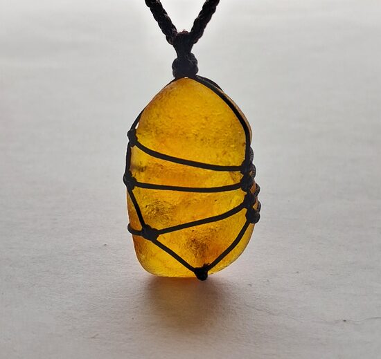 Amber between wings